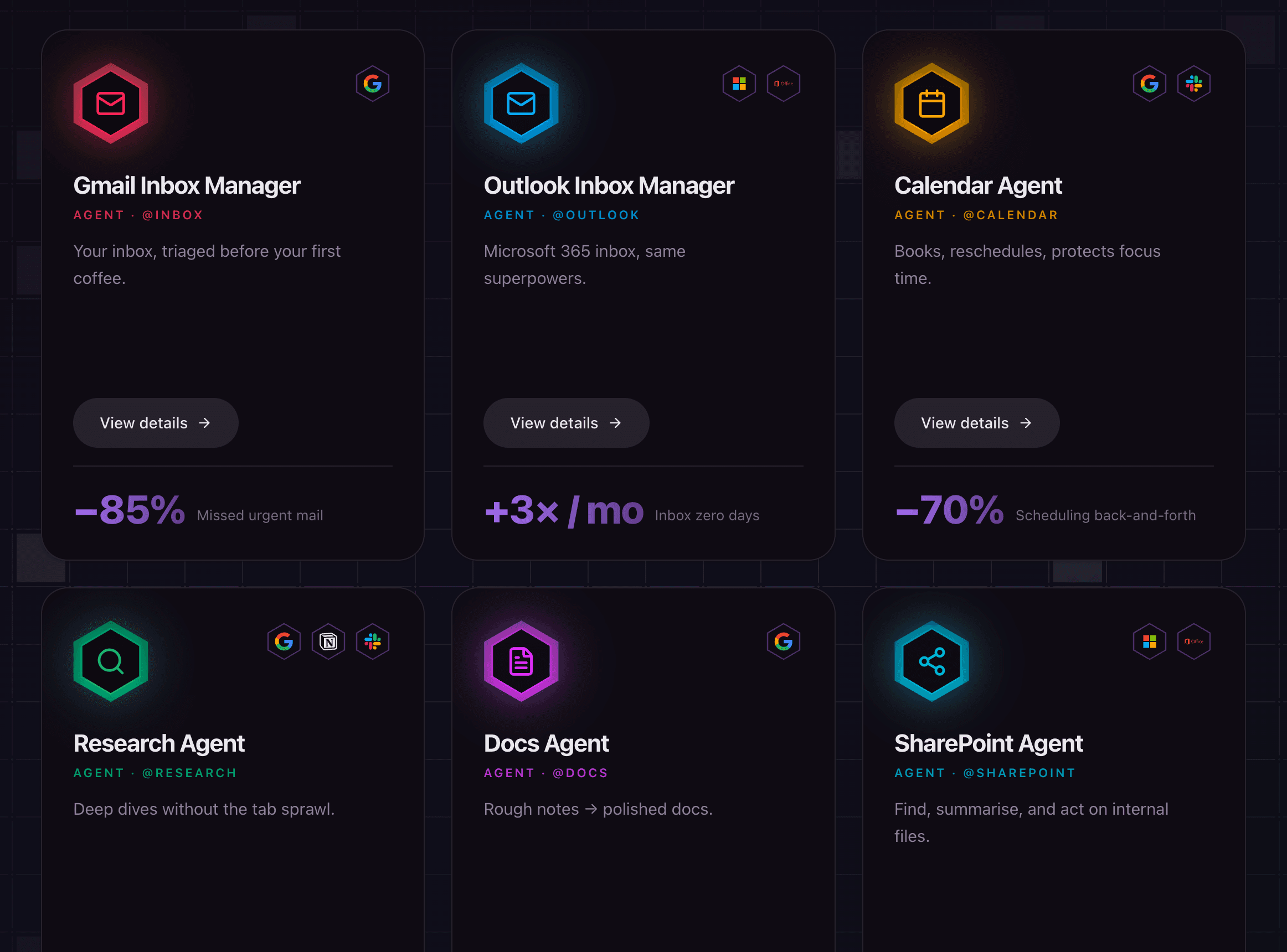 AI agent workflow building interface